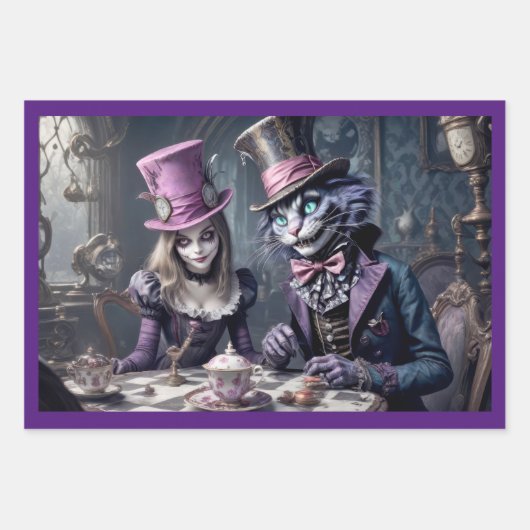 Alice im Wunderland Geschenkpapier Set (Vorderseite)