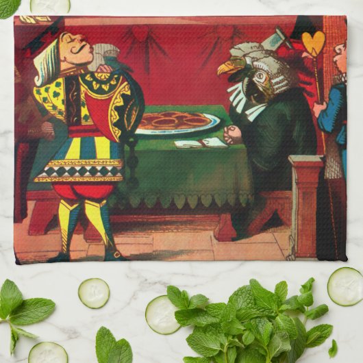 Alice im Wunderland Geschirrtuch (Gefaltet)