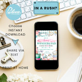 Alice im Wunderland Girl Birthday Einladung