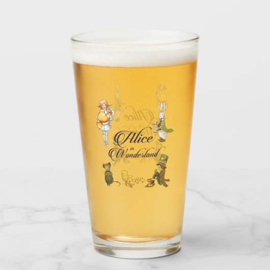 Alice im Wunderland Glas (Rückseite (gefüllt))