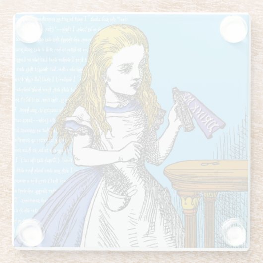 Alice im Wunderland Glass Untersetzer (Rückseite)