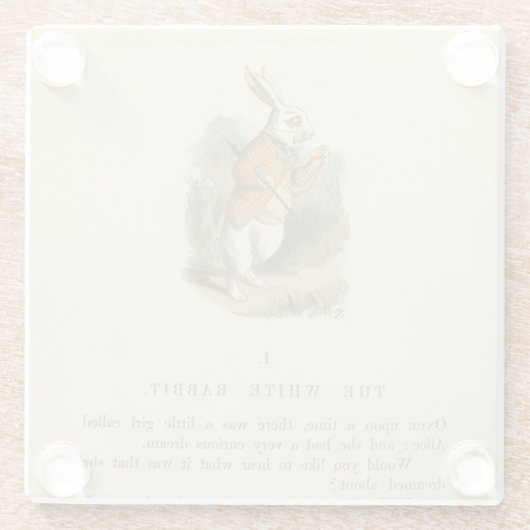 Alice im Wunderland Glasuntersetzer (Rückseite)