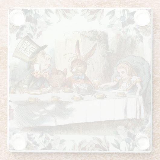 Alice im Wunderland Glasuntersetzer (Rückseite)