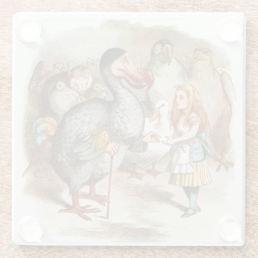 Alice im Wunderland Glasuntersetzer (Rückseite)