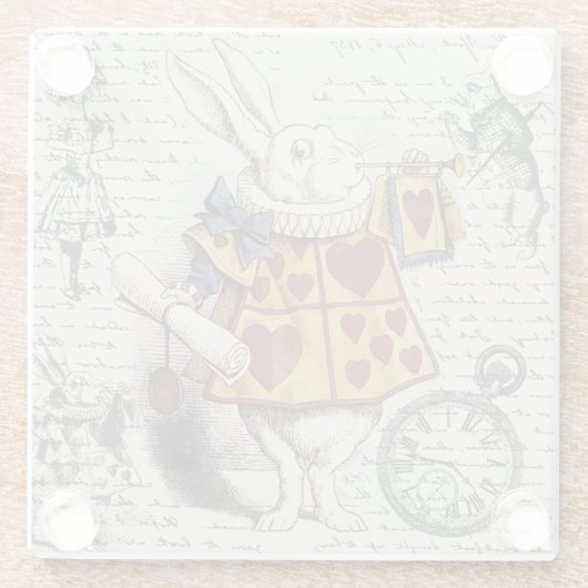 Alice im Wunderland Glasuntersetzer (Rückseite)