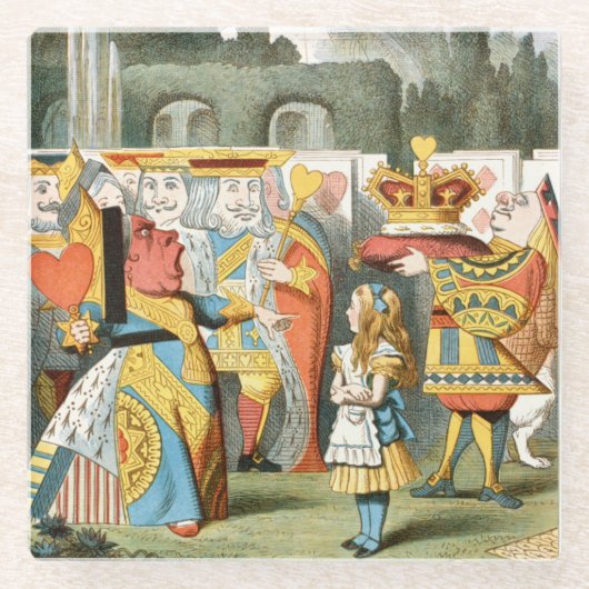 Alice im Wunderland Glasuntersetzer (Vorderseite)
