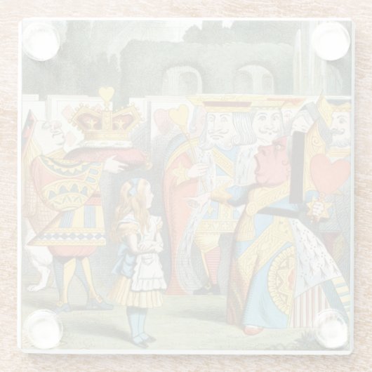 Alice im Wunderland Glasuntersetzer (Rückseite)