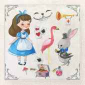 Alice im Wunderland Glasuntersetzer (Vorderseite)