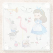 Alice im Wunderland Glasuntersetzer (Rückseite)