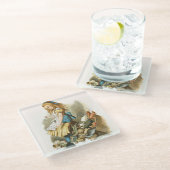 Alice im Wunderland Glasuntersetzer (Schrägansicht)