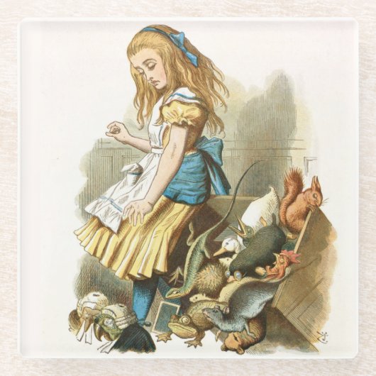Alice im Wunderland Glasuntersetzer (Vorderseite)