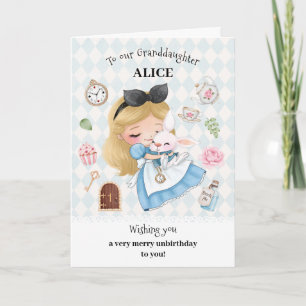 Alice im Wunderland Glückwunsch Geburtstagskarte Karte