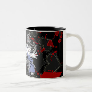 Alice im Wunderland gotische Lolita Fraktal-Tasse Zweifarbige Tasse