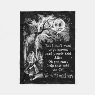 Alice im Wunderland; Grinsekatze mit Alice Fleecedecke
