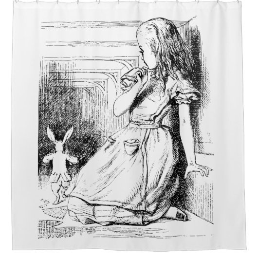 Alice im Wunderland - große Alice Duschvorhang (Vorderseite)