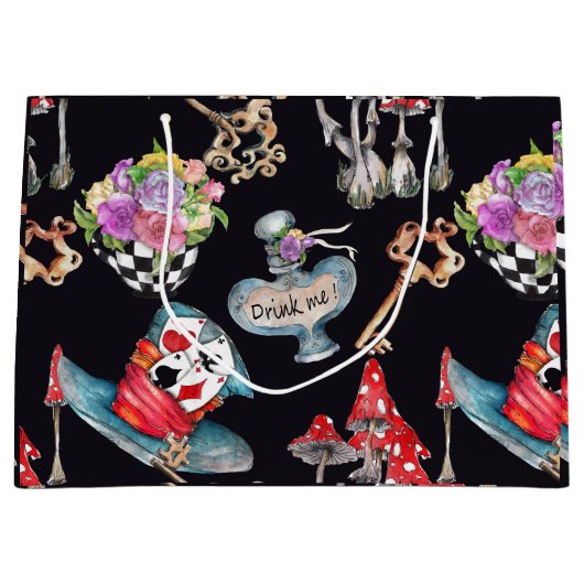 Alice im Wunderland Große Geschenktüte (Vorderseite)