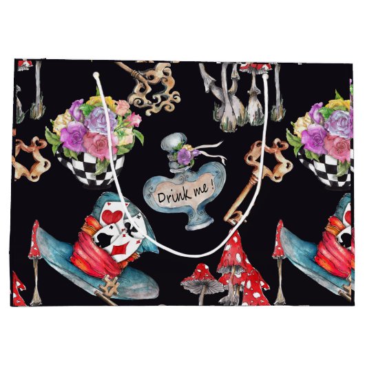 Alice im Wunderland Große Geschenktüte (Rückseite)