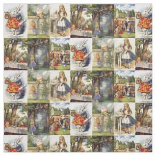 Alice im Wunderland Große Quadrate Stoff