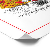 Alice im Wunderland - Große Spielkarte - Kaninchen Poster (Ecke)