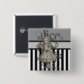 Alice im Wunderland Grunge Button (Vorne & Hinten)