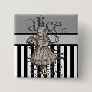 Alice im Wunderland Grunge Button