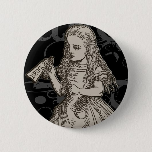 Alice im Wunderland Grunge Button (Vorderseite)