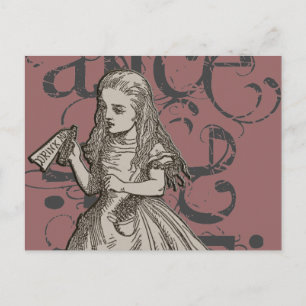 Alice im Wunderland Grunge (Pink) Postkarte