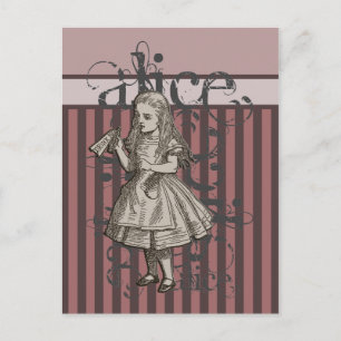 Alice im Wunderland Grunge (Pink) Postkarte