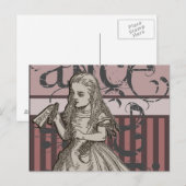 Alice im Wunderland Grunge Postkarte (Vorne/Hinten)