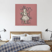 Alice im Wunderland Grunge (rosa) Leinwanddruck (Insitu (Schlafzimmer))