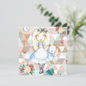 Alice im Wunderland Grußkarten Karte (Stehend Vorderseite)
