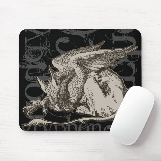 Alice im Wunderland Gryphon Grunge (Single-Zahl) Mousepad (Mit Mouse)