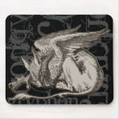 Alice im Wunderland Gryphon Grunge (Single-Zahl) Mousepad (Vorne)