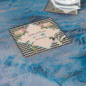 Alice im Wunderland Harlequin Black Blue Wedding Rechteckiger Pappuntersetzer