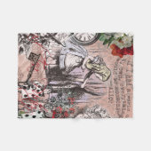 Alice im Wunderland Hatter und Kaninchen Fleecedecke (Vorderseite (Horizontal))