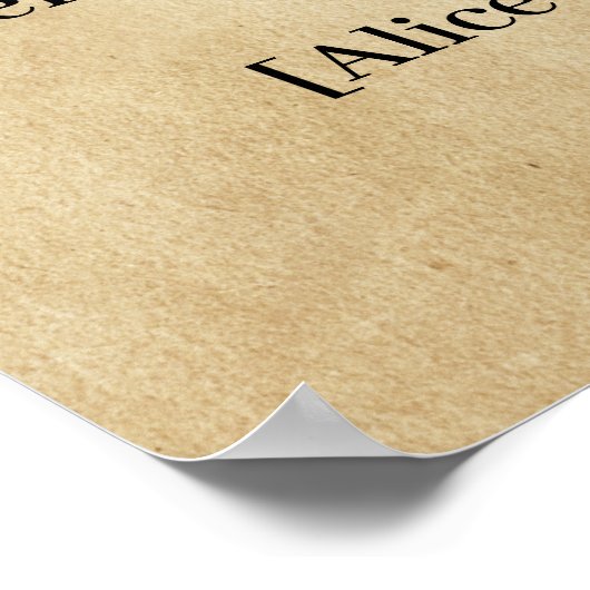 Alice im Wunderland , Herald , Motivierend Zitat Poster (Ecke)