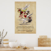 Alice im Wunderland , Herald , Motivierend Zitat Poster (Küche)