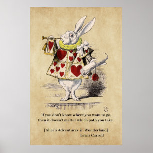 Alice im Wunderland , Herald , Motivierend Zitat Poster