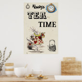 Alice im Wunderland - Herald - Tea Time Poster (Küche)