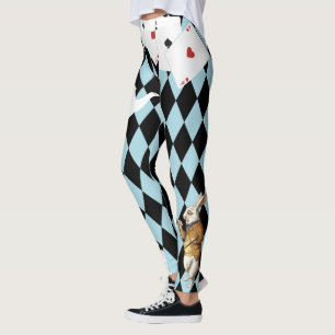 Alice im Wunderland Herr Rabbit Mint Blue Leggings