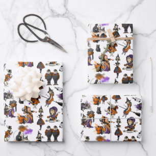 Alice im Wunderland Hexen Rabbits Mad Hatter Geschenkpapier Set