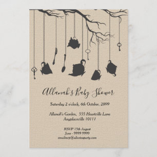 Alice im Wunderland High Tea Baby Shower Tea Party Einladung