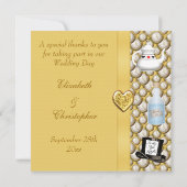 Alice im Wunderland-Hochzeit danken Ihnen Dankeskarte (Rückseite)