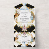 Alice im Wunderland Hochzeit in einer Einladung (Innen Boden)