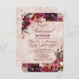 Alice im Wunderland Hochzeit Probe Dinner Einladung