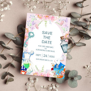 Alice im Wunderland Hochzeit Save The Date