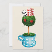 Alice im Wunderland Hochzeit speichern das Datum Save The Date (Rückseite)