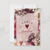 Alice im Wunderland Hochzeiten-Tischnummern Einladung (Vorderseite)