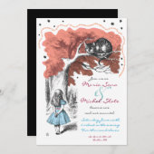 Alice im Wunderland-Hochzeits-Einladung Einladung (Vorne/Hinten)