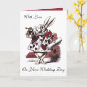 Alice im Wunderland - Hochzeits-Gruß-Karte Karte (Gelbe Blume)